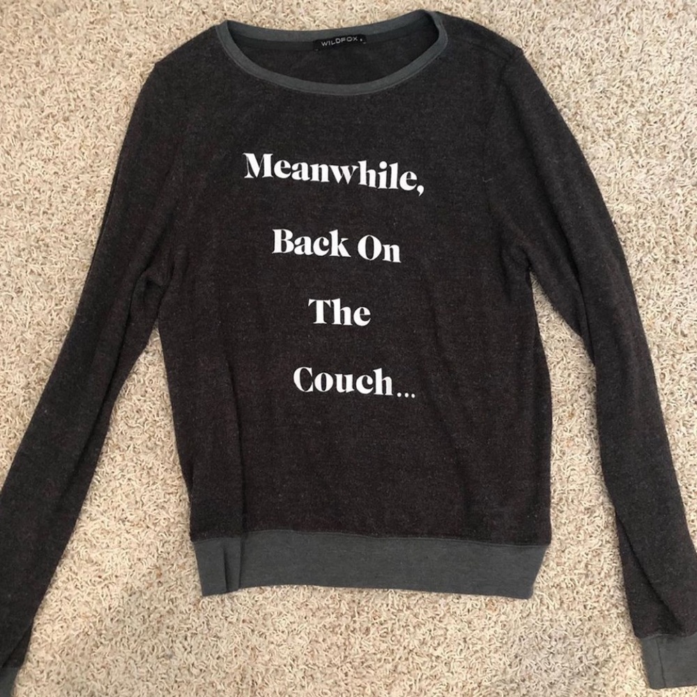 Wildfox Sweatshirt “Meanwhile back on the couch”